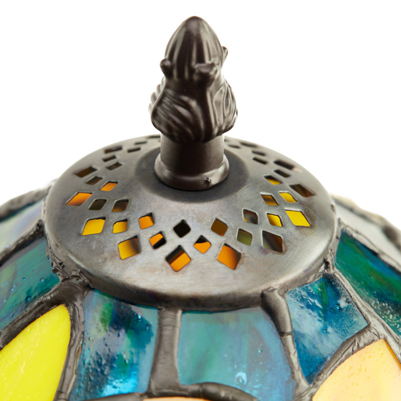 Lampe d'appoint en verre coloré 12 po Crary