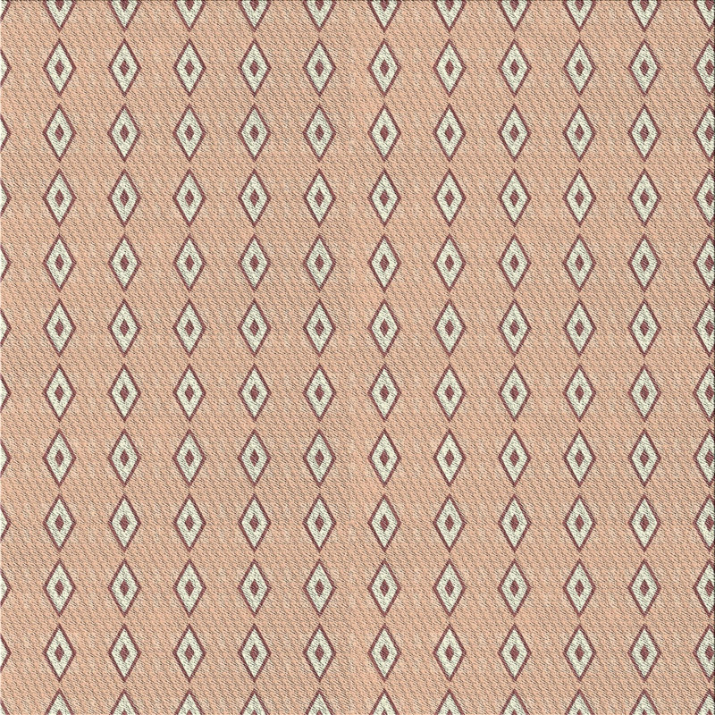 Tapis de zone rose/beige à motifs, Carré 5 pi