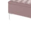 Banc de rangement en velours rose Marijona avec pieds en métal