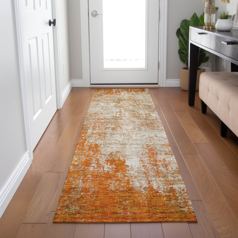 Tapis rectangulaire Aleighna avec envers antidérapant, Runner 2'3" x 7'6"