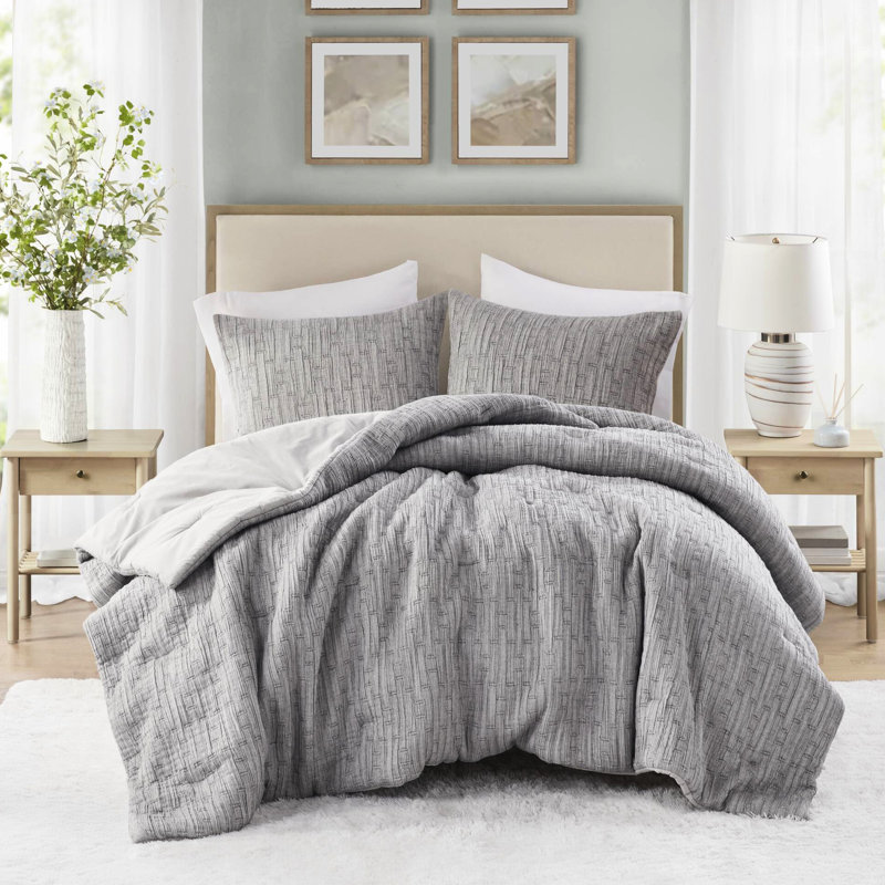 Literie de 3 pièces pour très grand lit / très grand lit, draps en chocolat 100% coton toutes saisons, édredon avec 2 taies décoratives