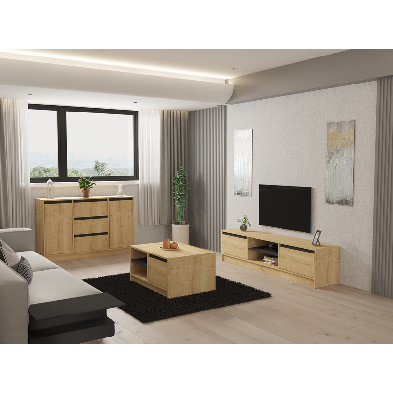 Ensemble de meubles de salon, Beige clair