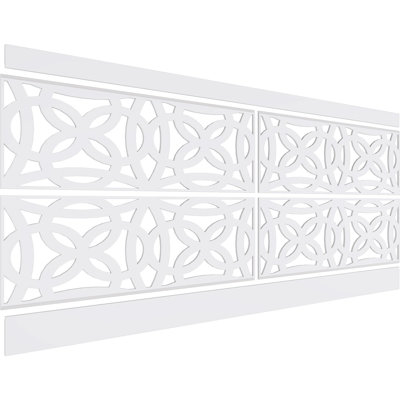 40'' H x 94.5'' W x 0.625'' D Expanded Cellular PVC Wainscot Paneling
