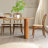 Brown Oval Solid Wood Dining Table-824696693