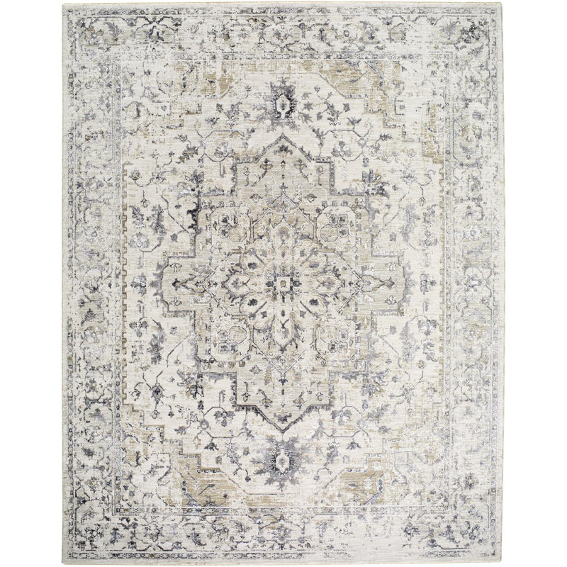 Tapis tissé à la machine Kirima, Rectangle 2 pi 7 po x 3 pi 11 po