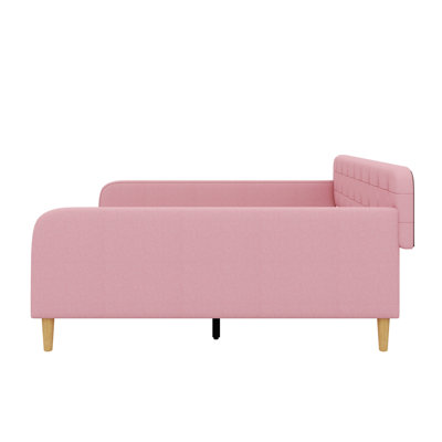 Daybed With Fabric Upholstery And Leg Support