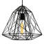 Down Pendant with Black Finish – 1-Light with E26 Base Modern Geometric Pendant Light for Entryway or Kitchen Island-1668557084