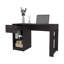 Bureau d'ordinateur Wengue avec 1 tiroir et rangement ouvert-1221740570