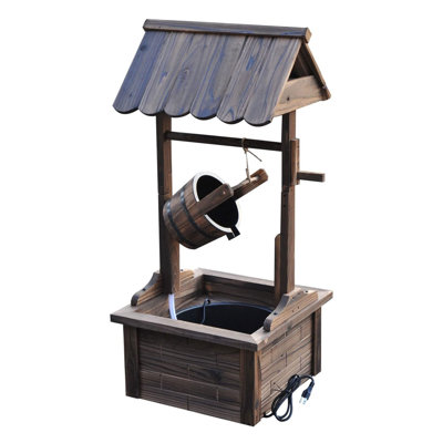 Indoor Outdoor Wood Waterfall Fountain