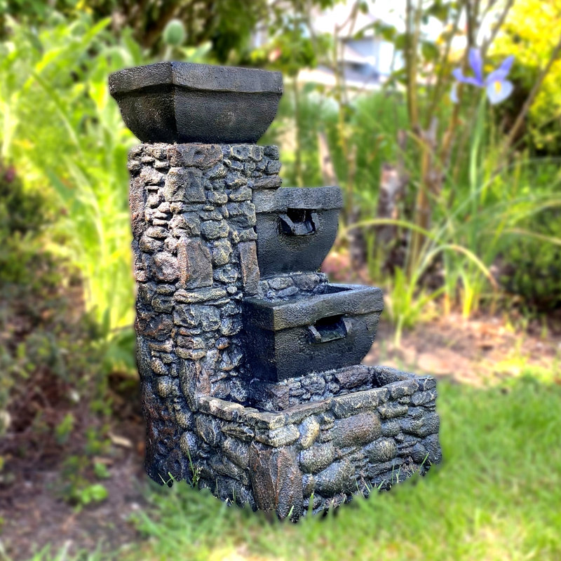 Fontaine en résine avec lumière DEL Sevval Labyrinth