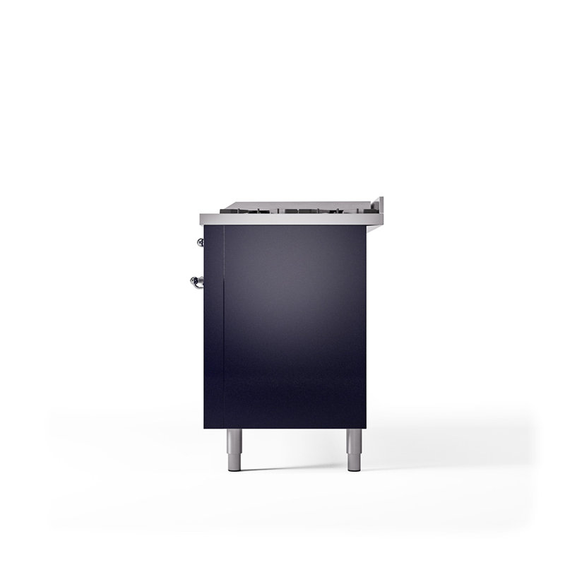 Cuisinière à double combustible de 60 po avec 9 brûleurs scellés et plaque chauffante (porte pleine) Nostalgie II de la série ILVE