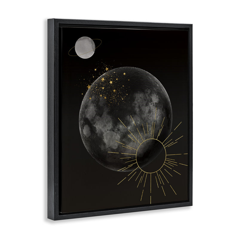 Minimal Galaxy galactique, Cadre flottant noir de jais, H 21 po x l 17 po