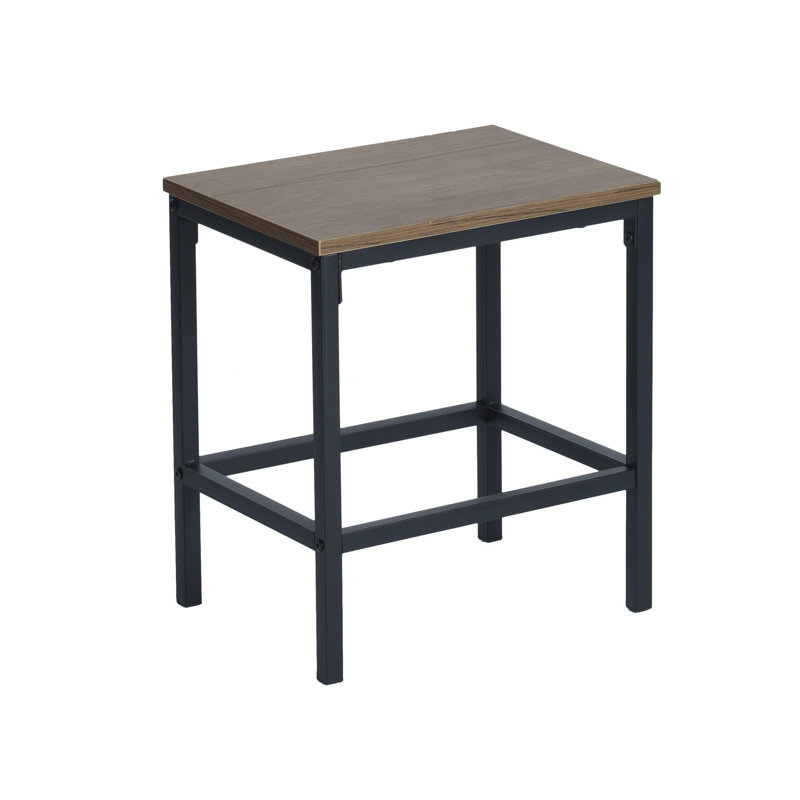Najelly 45cm H Metal Side Chair, Brown/Black