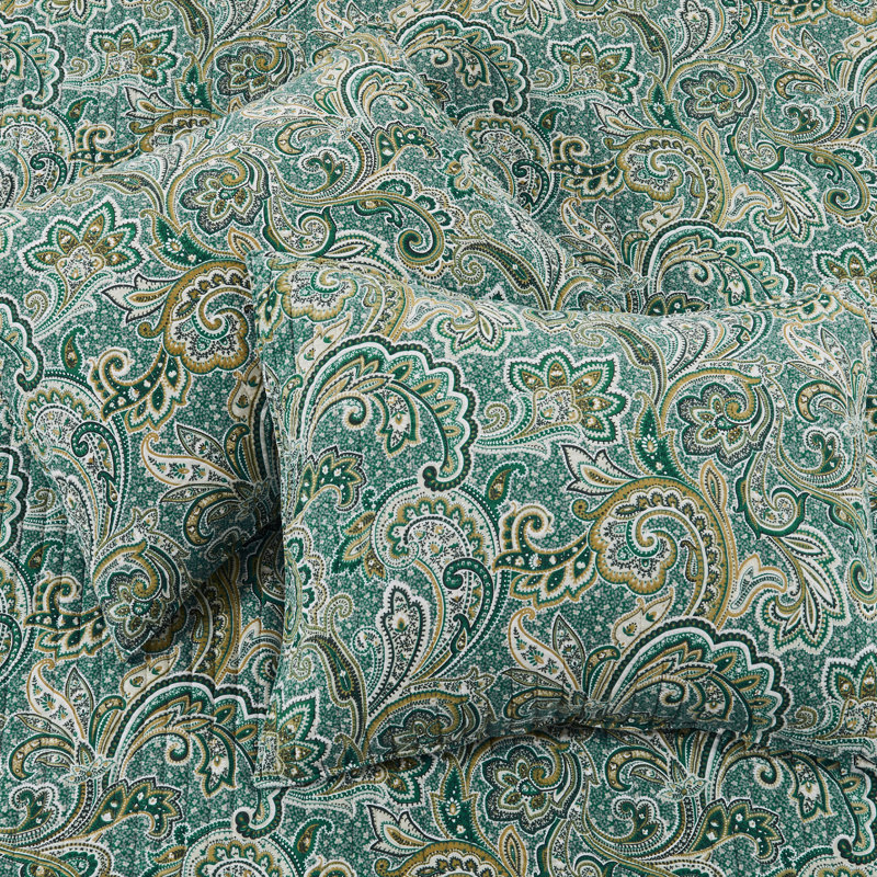 Ensemble de courtepointe Kimpton Green, Courtepointe simple et 1 taie décorative