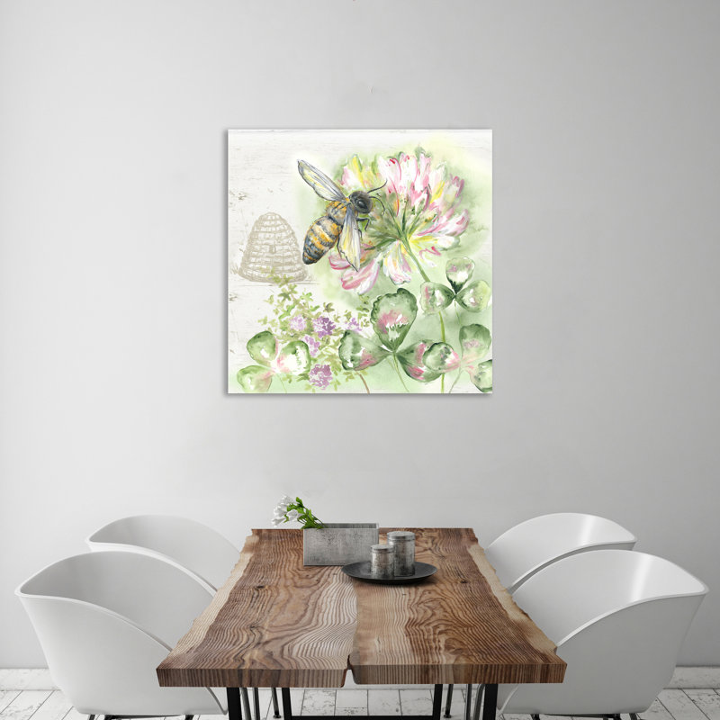 «Honey Bee II» par Tre Sorelle Studios - Impression sur toile tendue, H 12 po x l 12 po x P 1,5 po