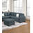 Casual Simple Tufted Couch Living Room Sectional 4Pc Set Dark Gray Fabric Upholstered RAF/LAF One-Arm Loveseat Wedge Ottoman-682885039