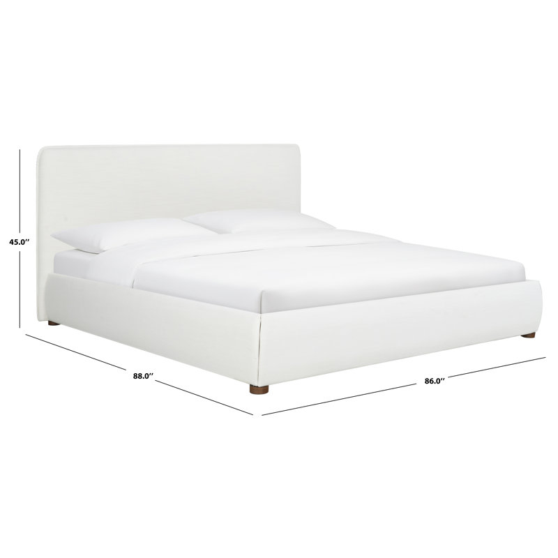 Callahan Upholstered Bed, Ivory Linen, King