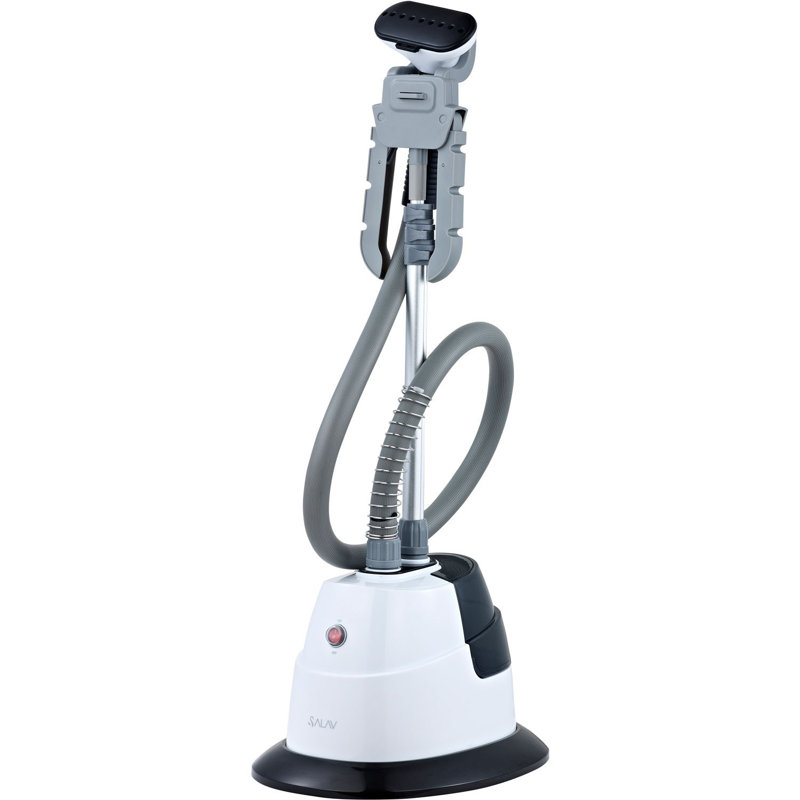 Salav Performance Series Single-Bar Garment Steamer with 360-Swivel Folding Adjustable Hanger, Black