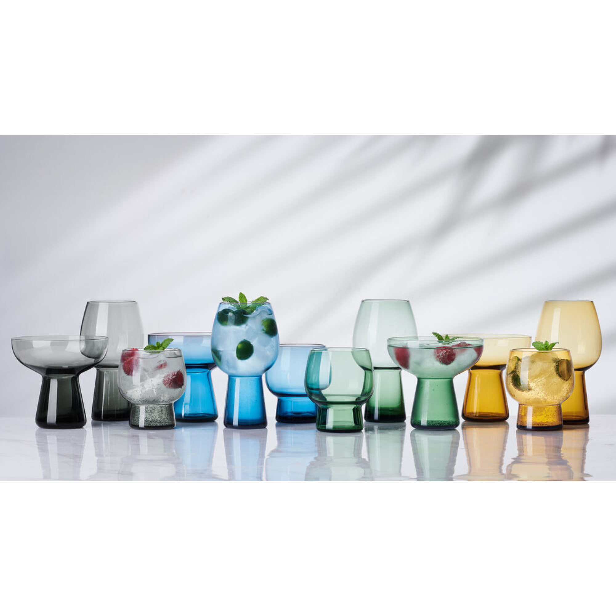 Mikasa 14-Oz Phoebe DOF Set Of 4 Glasses, Smoke, Amber