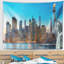 Tapisserie panorama en polyester de new york city avec accessoires suspendus inclus-28489359
