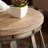 Fayean Solid Wood Top End Table