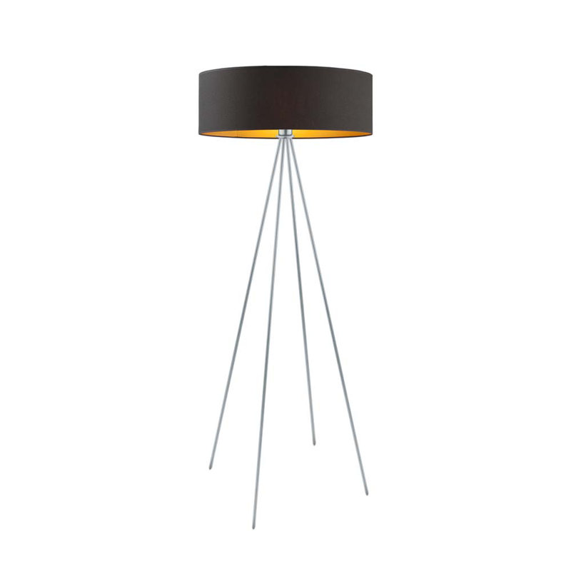 Randal 157cm Tripod Floor Lamp, Black, Chrome