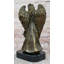 Sculpture en bronze statue d'ange avec enfant