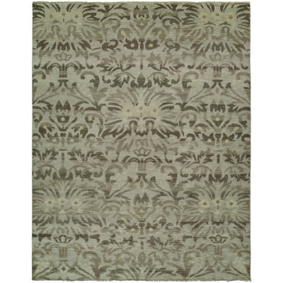 Kwak Damask Area Rug in Gray