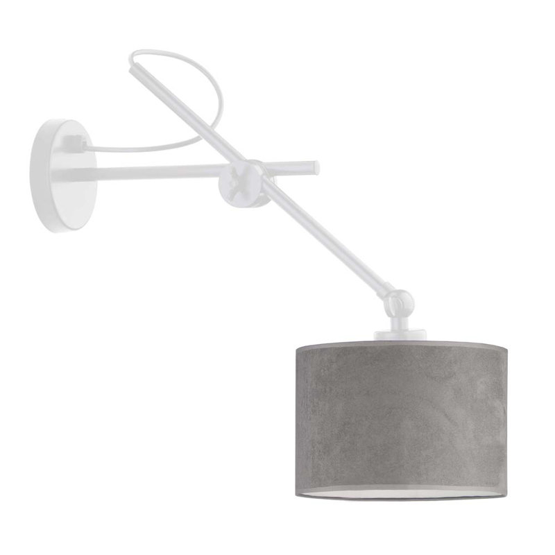Ahyana Swing Arm Sconce, Silver, Grey