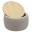 Repose-pieds rond avec rangement 1pc, fonctionne comme table de bout et repose-pieds-129874262