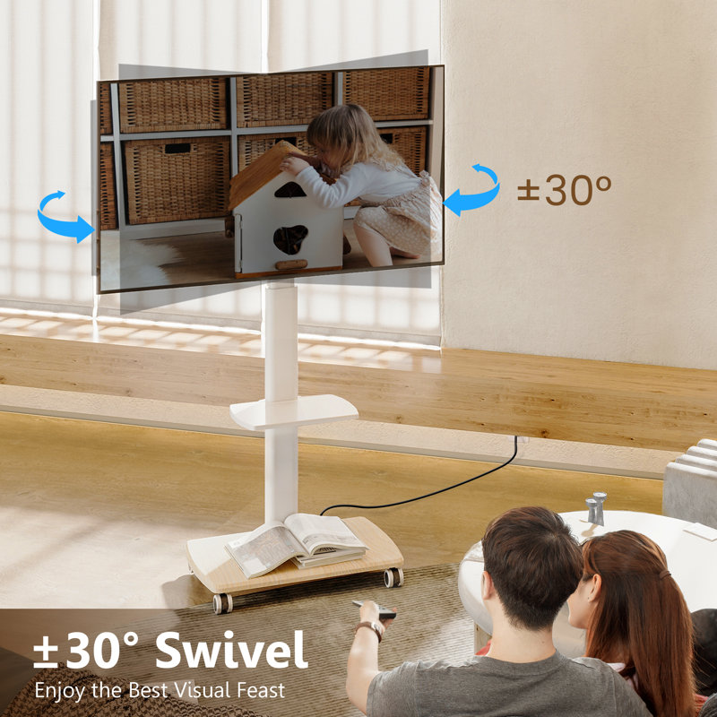 Support mobile avec douille E Series, Blanc