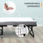 Lit portatif avec matelas de 4 po, structure en métal pliable et roues mobiles, peu encombrant, 79,72 po x 35,5 po x 16,47 po, lit blanc, lit d'invité blanc, capacité de charge de 330 lb