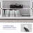 4 Piece Wall Unit Tv Stand With Bookshelf, Modern Tv Console Table Media Large Entertainment Center With Open Shelves For Tvs Up To 65", Living Room Wine Cabinet Display Cabinet, White