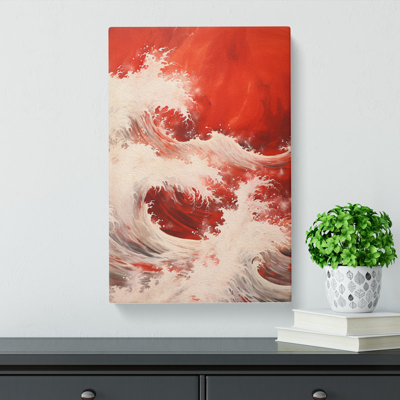 Wave Japanese Gestural No.2 - No Frame Print, 60cm H x 40cm W x 3cm D
