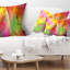 Spectaculaire motif multicolore - coussin décoratif imprimé floral