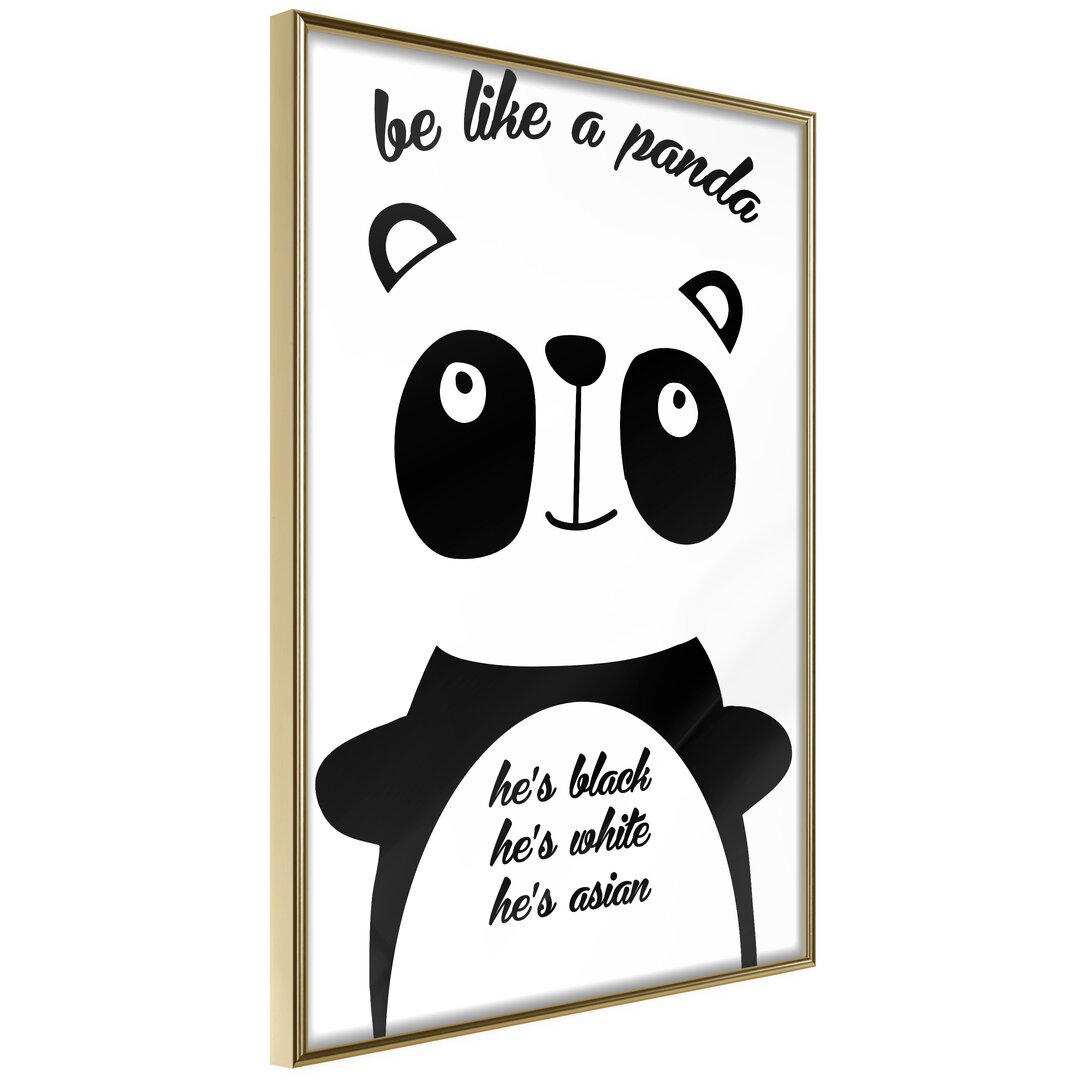 Gerahmtes Poster Tolerant Panda