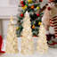 3 arbres de Noël en verre de table éclairés dorés