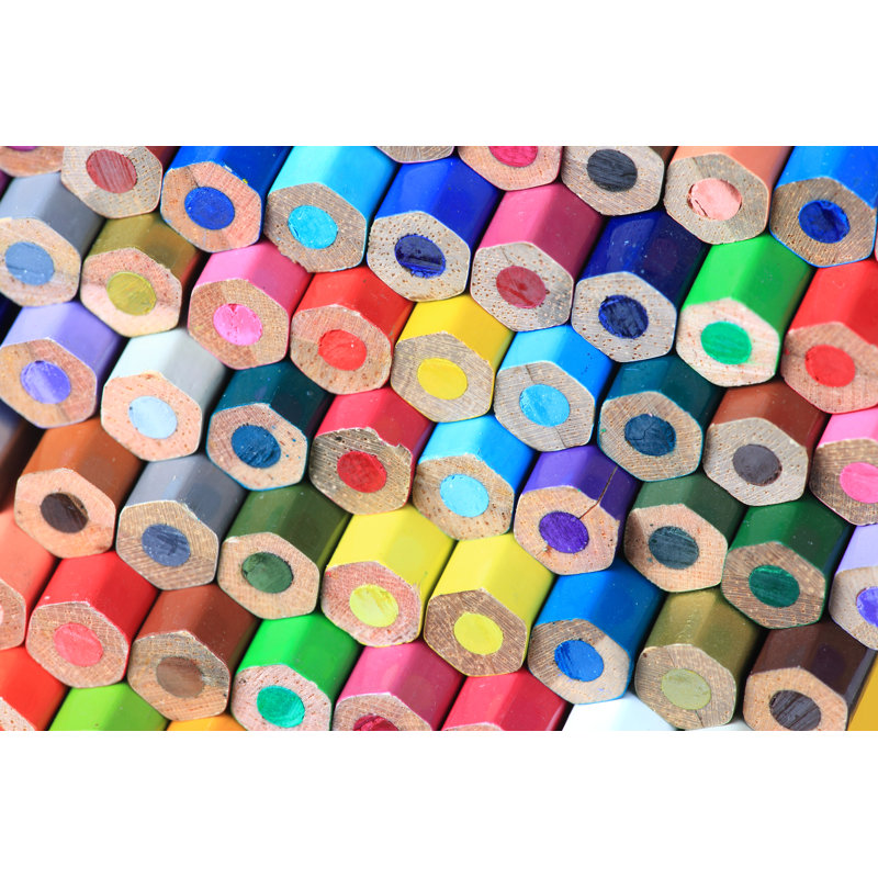 Photographie de crayons de couleur Takeshi sur toile, H 12 po x l 18 po