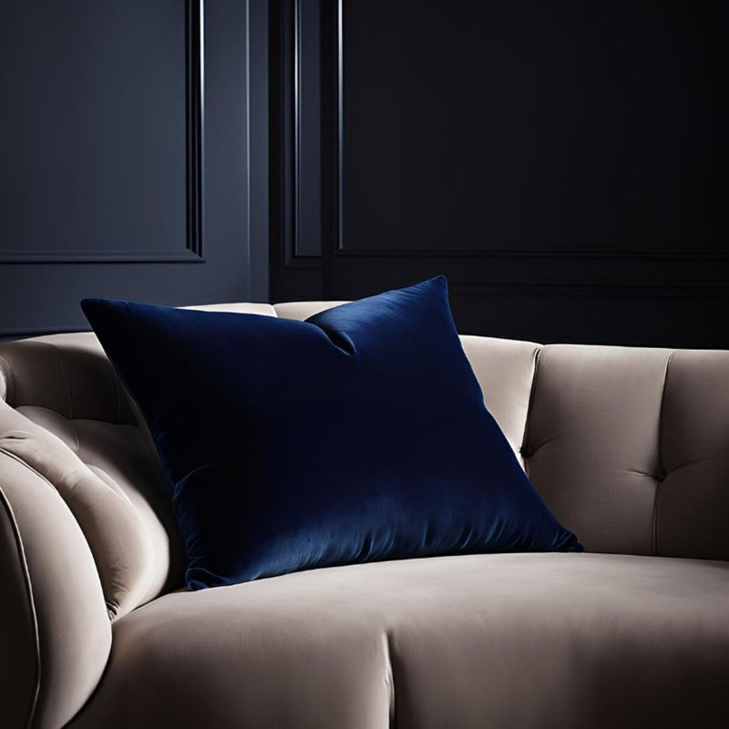 Coussin Plutus, Carrée, Bleu, H 18 po x l 18 po