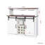 Armoire à vin 47 "avec porte de grange coulissante Buffet avec porte-bouteilles