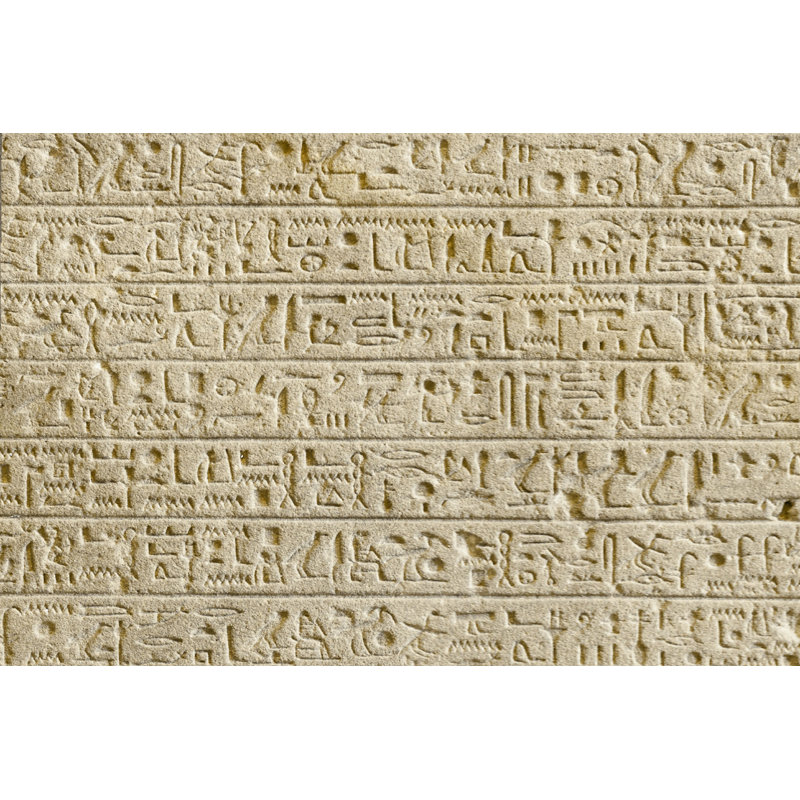 «Dazhanae Egyptian Hieroglyph», photographie sur toile tendue, H 32 po x l 48 po