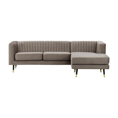 Monaville 4 Seater Velvet Sofa & Chaise