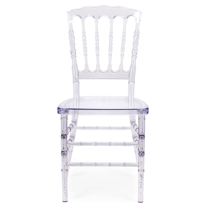 Chaise d’appoint empilable à dossier en lattes humiston