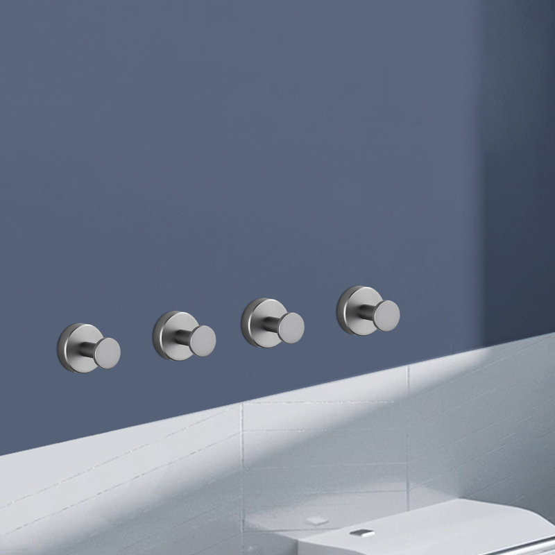 Crochet mural pour salle de bain Topcraft, Gris pistolet