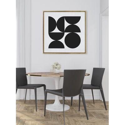 «Bold Vintage Geometric Black and White» par The Creative Bunch Studio, reproduction d'art sur toile encadrée