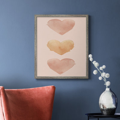 Toile encadrée de qualité supérieure de la collection Modern Romance B - prête à être accrochée