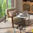 Marble Top Side Table C-shaped Sofa End Tables Black Frame Couch Laptop Desk Bedside Tables For Living Room