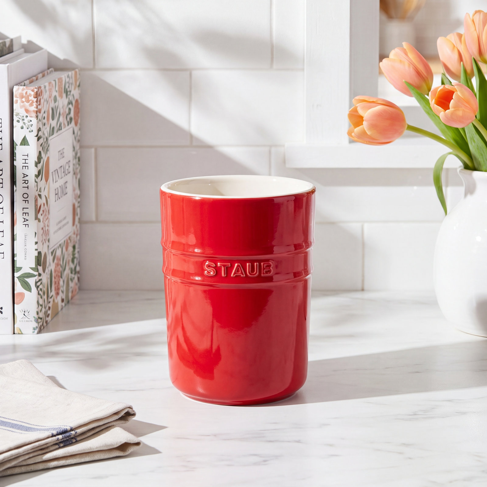 Ceramique Utensil Holder, Cherry