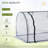 11.5' L X 3.25' W X 2.5' H PVC Metal Tunnel Garden Greenhouse Kit-123626679