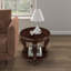 Table basse ovale en bois de 42 po pour le salon, table basse en bois massif à 2 niveaux avec tablette de rangement ouverte, assemblage facile-886362761-886362773